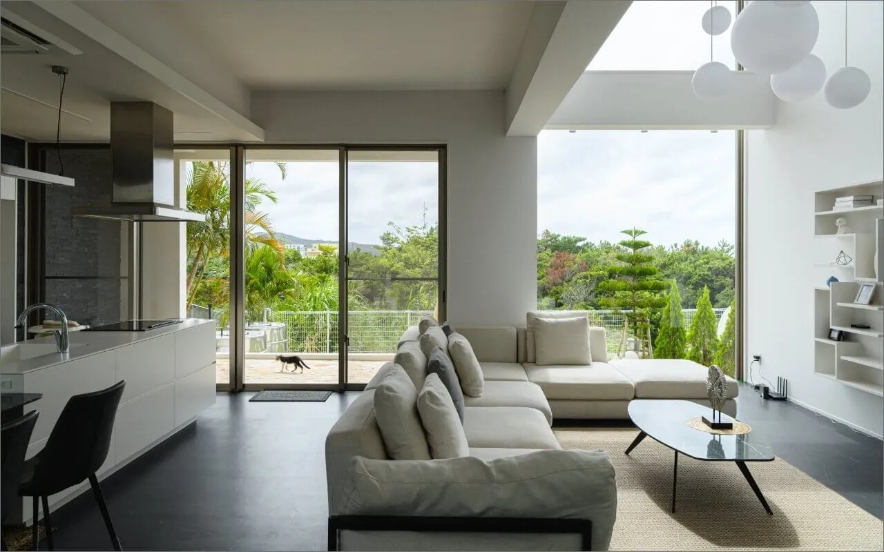 Resort villas with a modern art museum theme